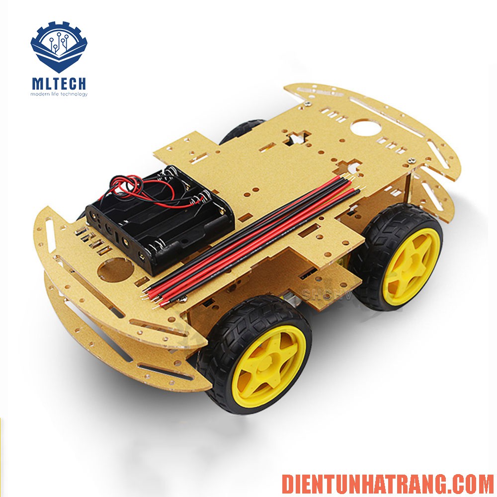 Bộ khung xe robot 2 tầng 4 động cơ