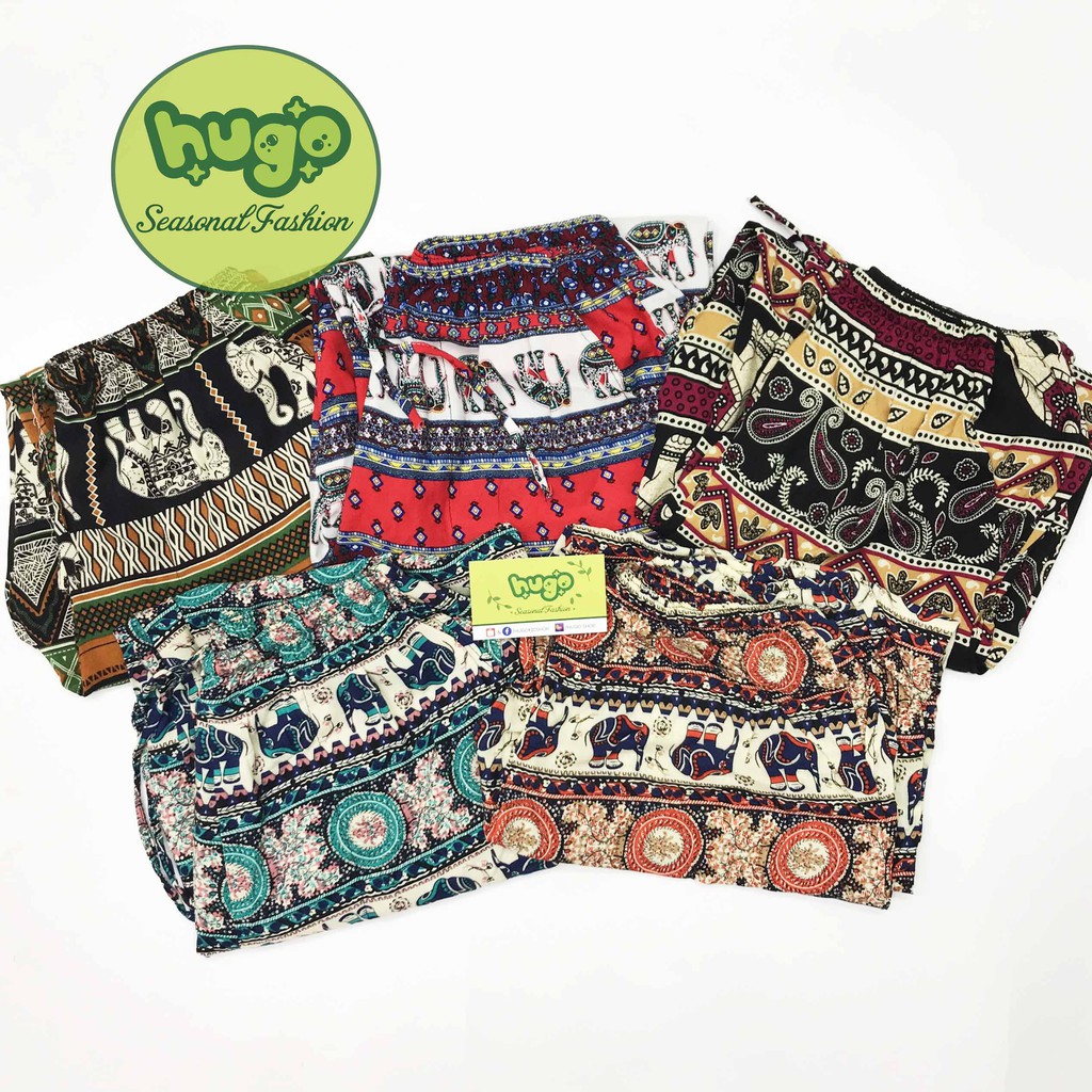 Quần lanh thổ cẩm 🌈 may tại xưởng 🌈 Quần alibaba lanh thái nam nữ hoạt tiết thổ cẩm | BigBuy360 - bigbuy360.vn