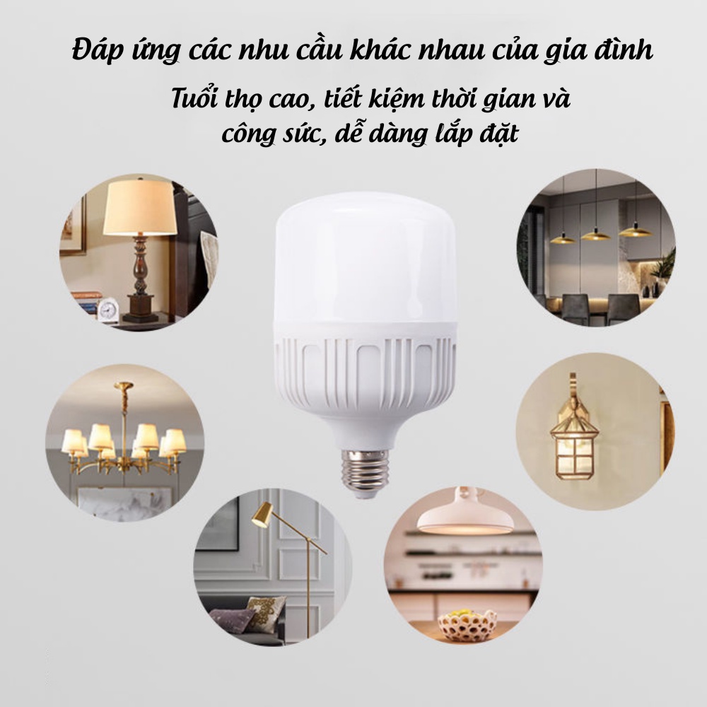 Bóng Đèn Led Trụ Tròn 50W 65W Ánh Sáng Trắng Siêu Sáng THANH XUÂN 98