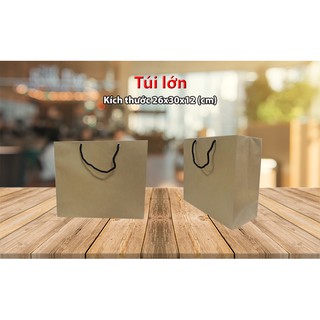 Combo 50 Túi giấy kraft trơn KT08 ( 26 x 30 x 12 cm)