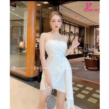 Đầm váy nữ ôm body 2 dây xếp bèo sexy quyến rũ thời trang nữ cho quý cô dự tiệc sang chảnh