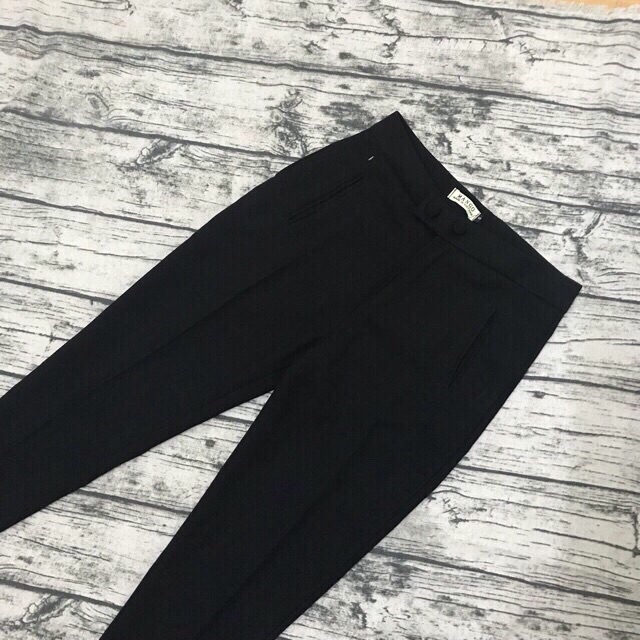 Quần baggy nữ quần tây nữ công sở Thiết kế khoá giữa , khuy bọc, form dáng chuẩn, màu tươi tắn y hình | BigBuy360 - bigbuy360.vn