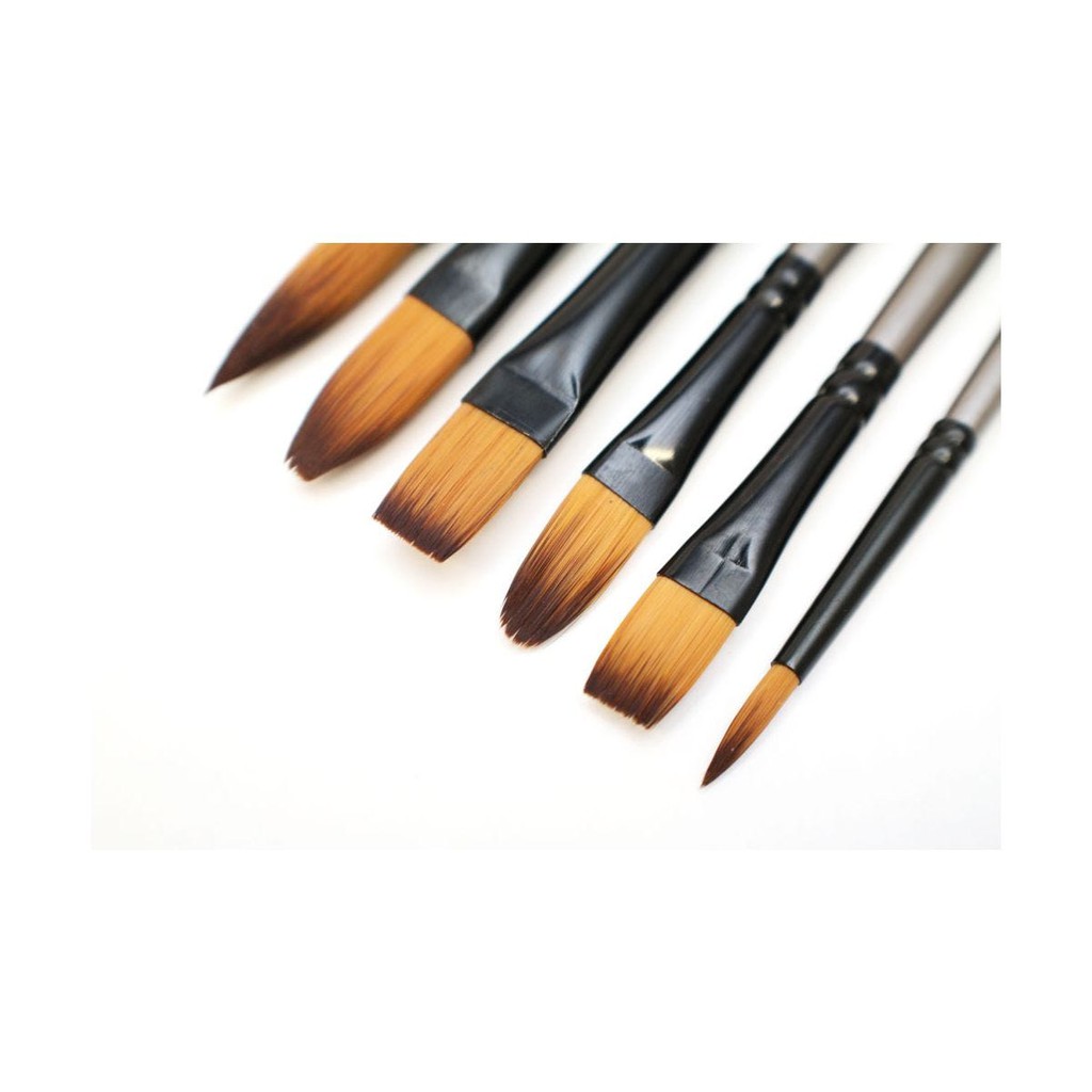 Bộ 6 Cọ Acrylic Mont Marte - Gallery Series Brush Set Acrylic 6pce - BMHS0017