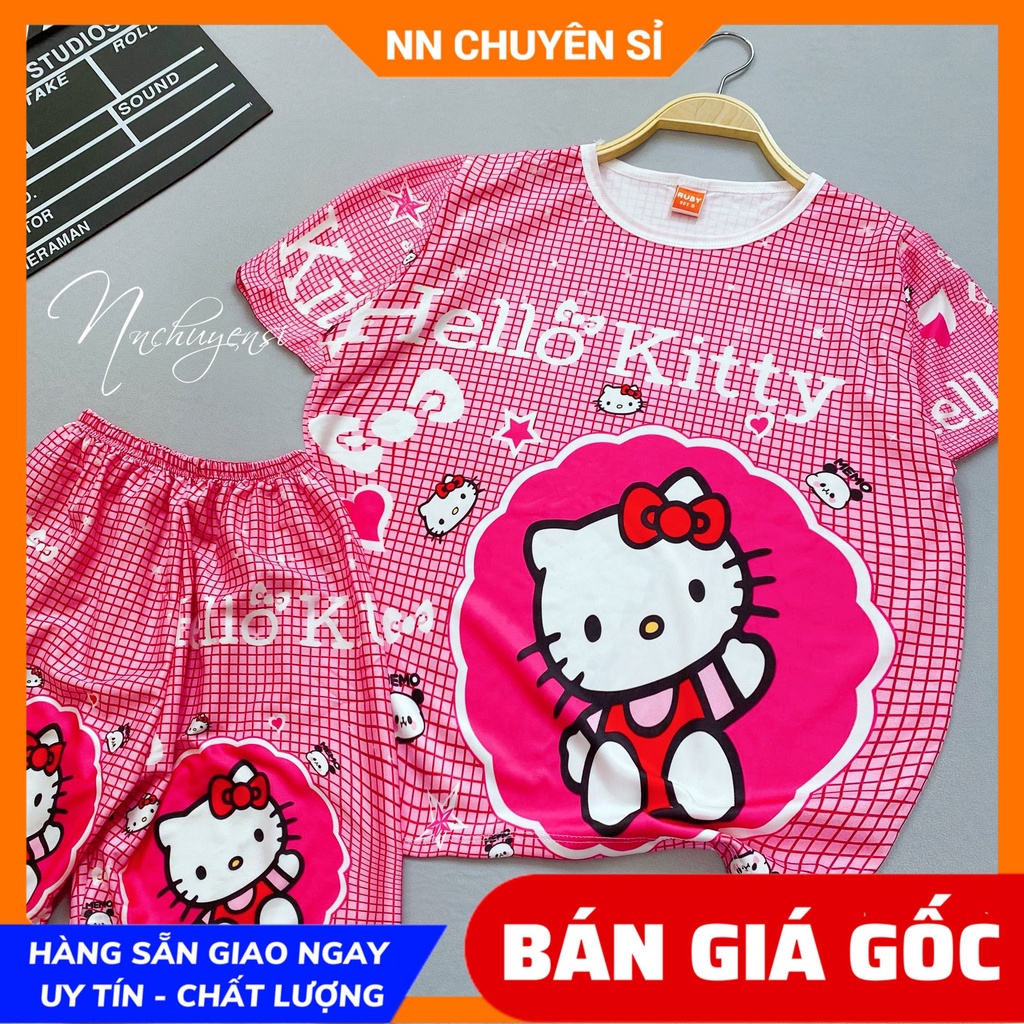 Đồ bộ kitty cho bé gái từ 5kg đến 60kg in hình hello kitty bò sữa dễ thương ❤ Đồ bộ nữ mặc nhà DBRBD SIZE 4 ĐẾN L