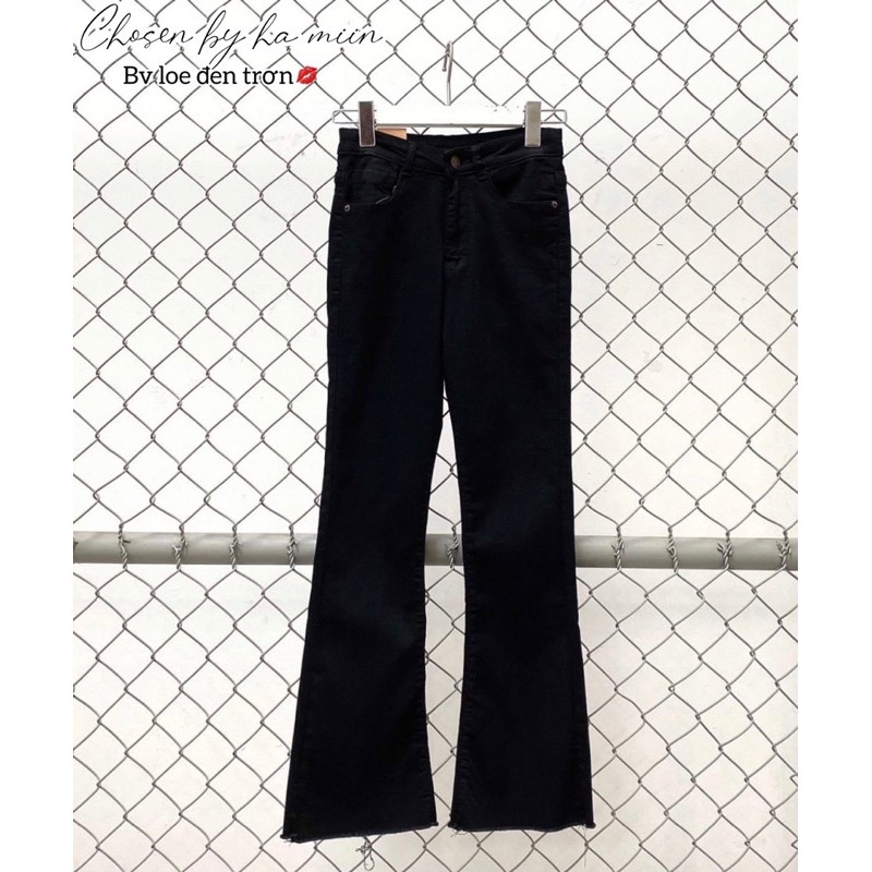 Quần bò loe đen trơn siêu đẹp mác cam QS8666 - NhiNhi Shop