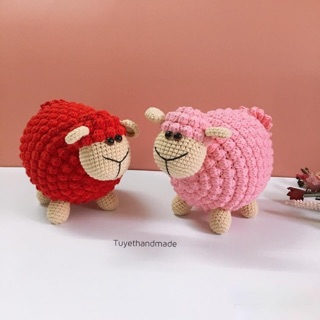 [ Gấu bông an toàn cho bé ] cừu thú bông len handmade