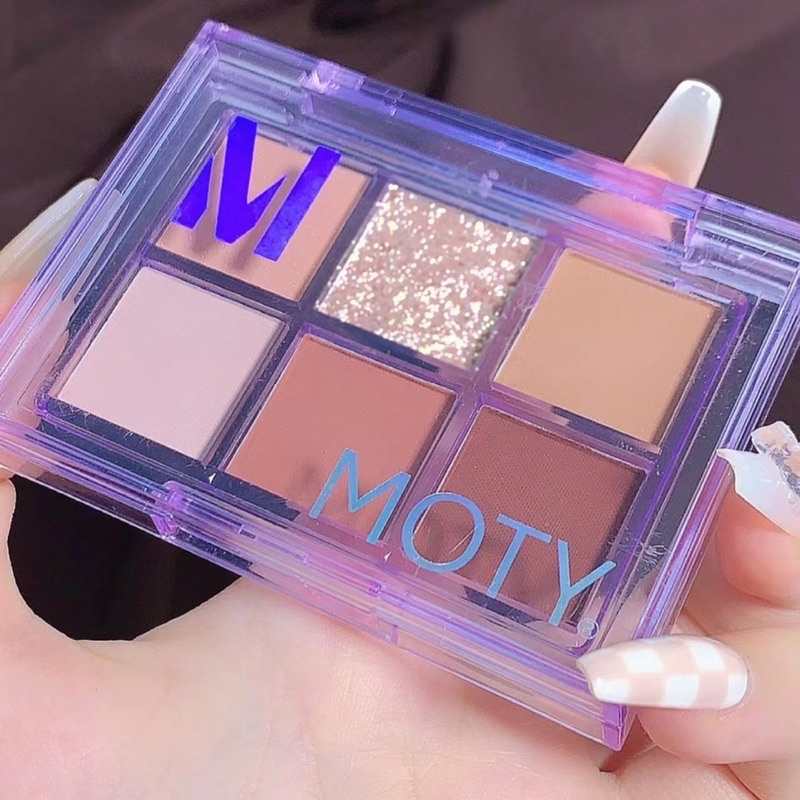 Bảng mắt 6 ô MOTY eye palette nhỏ gọn nhũ bling bling