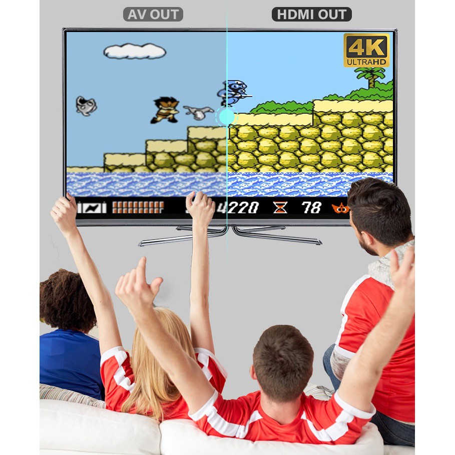 Máy chơi game HDMI tay cầm không dây 600 trò NES Y2-HD