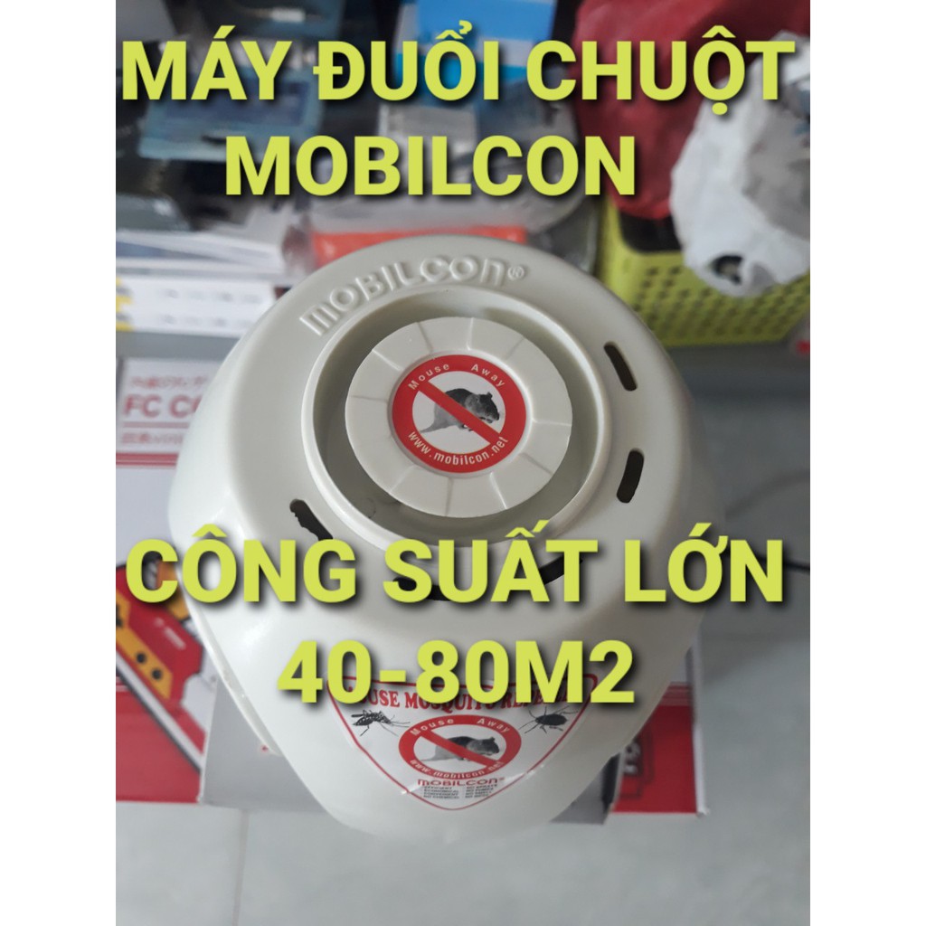 Máy Đuổi Chuột Cống Gián Muỗi 4 Loa Tầm Quét 80m2 Dùng Cho Nhà Xưởng, Tạp Hoá, Kho - Bảo Hành Mobilcon 6 Tháng
