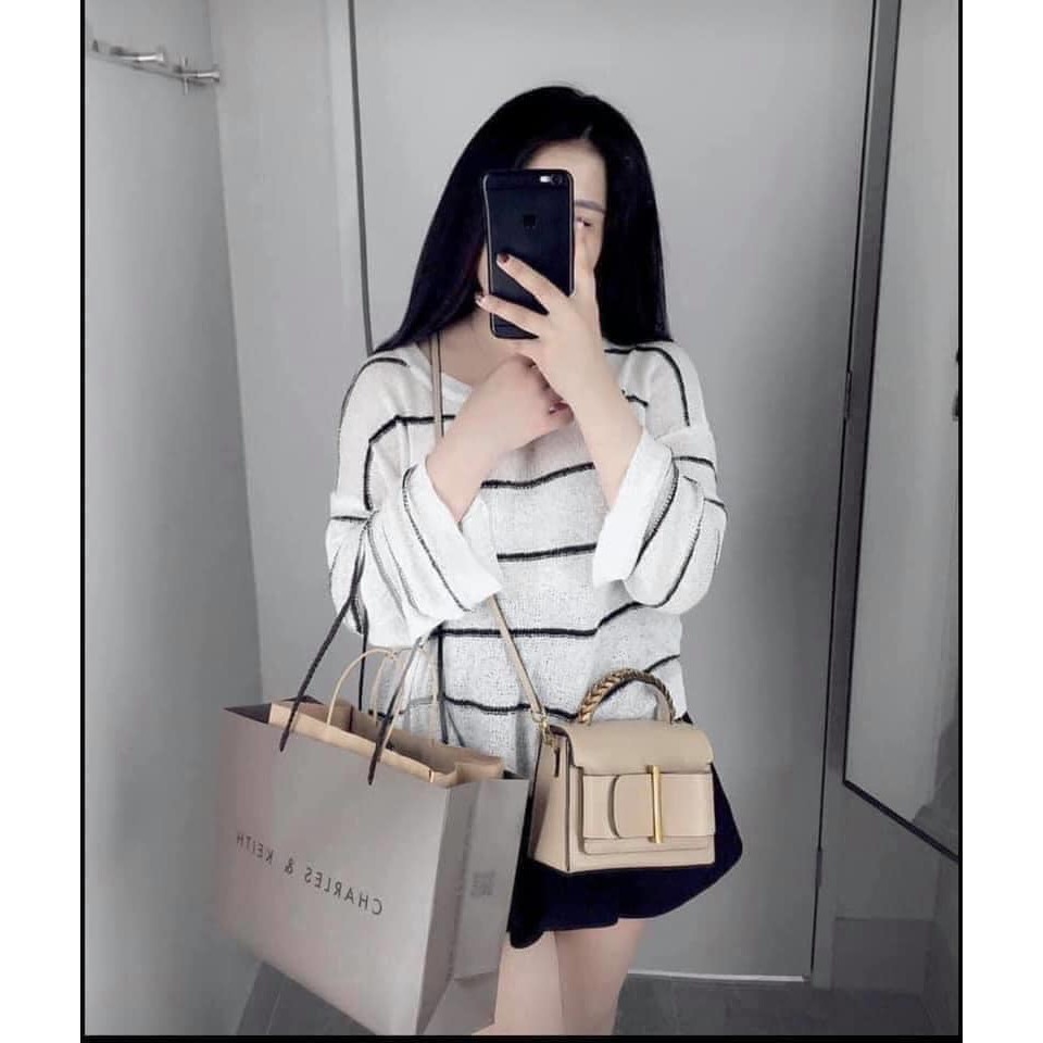 Túi mặt nơ quai xích khóa ẩn nam châm tiểu thư Sz 21