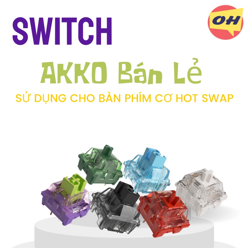 Bán lẻ switch thay nóng cho bàn phím cơ AKKO CS switch - Akko Jelly ( switch hotswap)