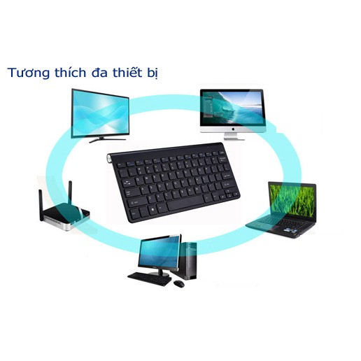 Bàn Phím Không Dây Siêu Mỏng KB108 2.4G Tương Thích Đa Thiết Bị Laptop,Máy để bàn, Smart TV | WebRaoVat - webraovat.net.vn