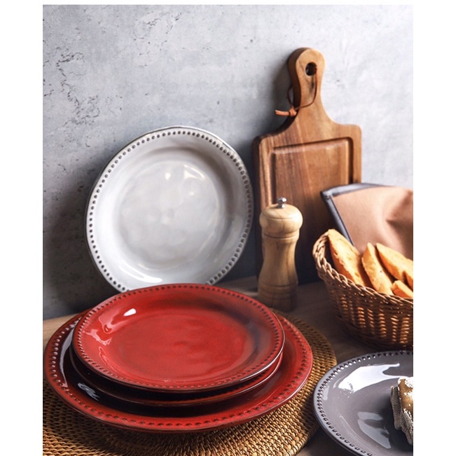 Đĩa lẻ 4 màu, đĩa mỳ ý vintage cổ điển Châu Âu sang trọng