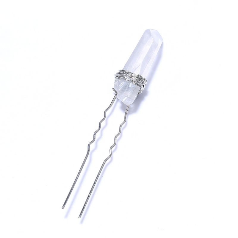 Kẹp Chữ U Pha Lê Màu Gradient Phong Cách Boho Dành Cho Cô Dâu