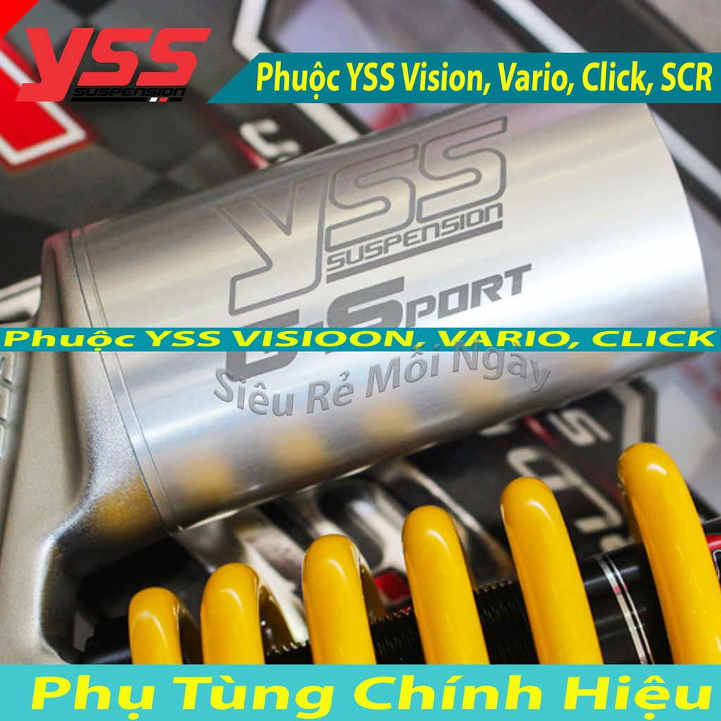 Phuộc YSS Bình Dầu Vario, Vision, Click, SCR G Sport Vàng Thái Lan