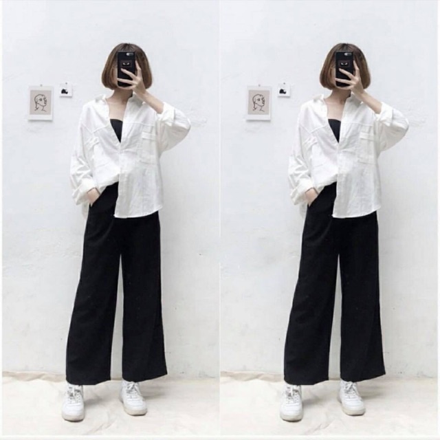 Quần culottes ống rộng