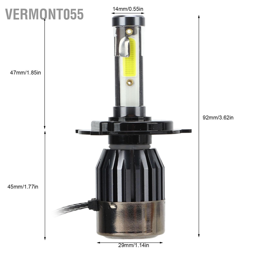 Có thể bán buôn Bóng đèn pha xe máy 30W 12V 4000LM Cao thấp Chùm sáng siêu LED chống thấm nước Vermont055 Hàng giao ngay