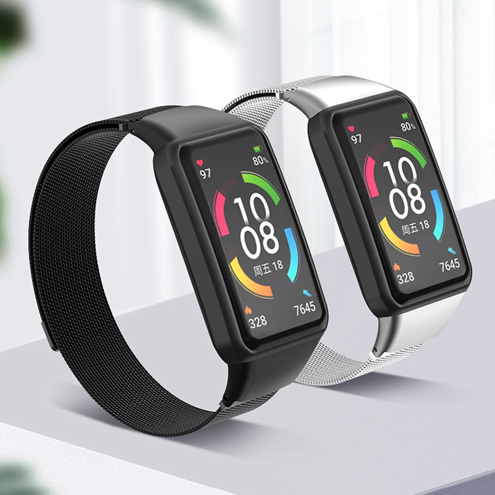 Dây Đeo Kim Loại Milanese Cho Đồng Hồ Thông Minh Huawei Band 6 / Honor Band 6