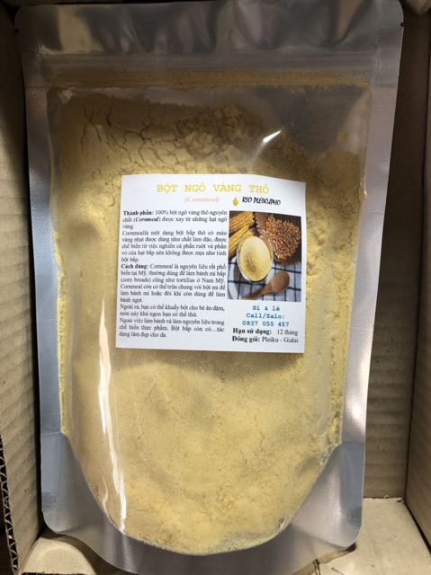 1 kg bột ngô (bắp) vàng thô nguyên chất