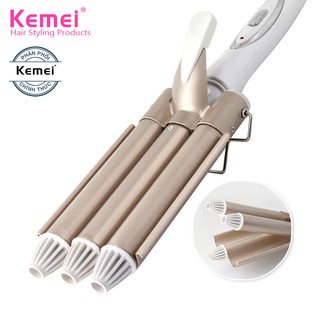 MÁY BẤM TÓC GỢN SÓNG 3 TRỤC KEMEI 1010