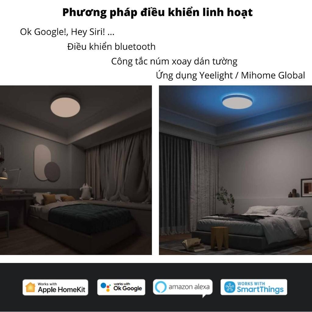 Đèn Led Ốp Trần Thông Minh Yeelight Arwen S450-S550 - 50W Led RGB  - Hỗ trợ Apple Homekit - Hàng Chính Hãng BH 12 Tháng