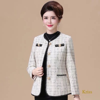 Áo khoác thiết kế mới thời trang xuân thu cho phụ nữ trung niên 50 tuổi