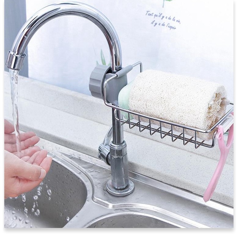 Đồ dùng nhà bếp  ✳️ Khay đựng miếng rửa chén tiện dụng, gắn ở vòi nước, dễ dàng sử dụng, khô ráo 7517
