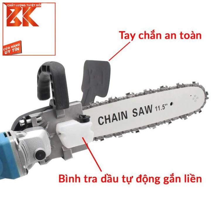 [Giá Sốc] Lưỡi cưa xích gắn máy mài CHAIN SAW - luoi cua xich gan may mai - Có bình tra dầu tự động gắn liền