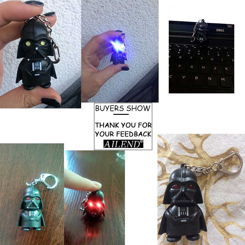 Móc khoá hình nhân vật Darth Vader phim Star War phối đèn LED độc đáo