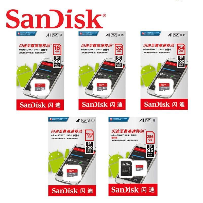 Thẻ nhớ MicroSDXC SanDisk Ultra A1 128GB Class 10 U1 100MB/s - box Hoa (Đỏ)