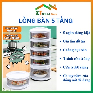 Lồng Bàn 5 Tầng Đa Năng, Hộp Đựng Thức Ăn Giữ Nhiệt Chống Côn Trùng Chống Bụi