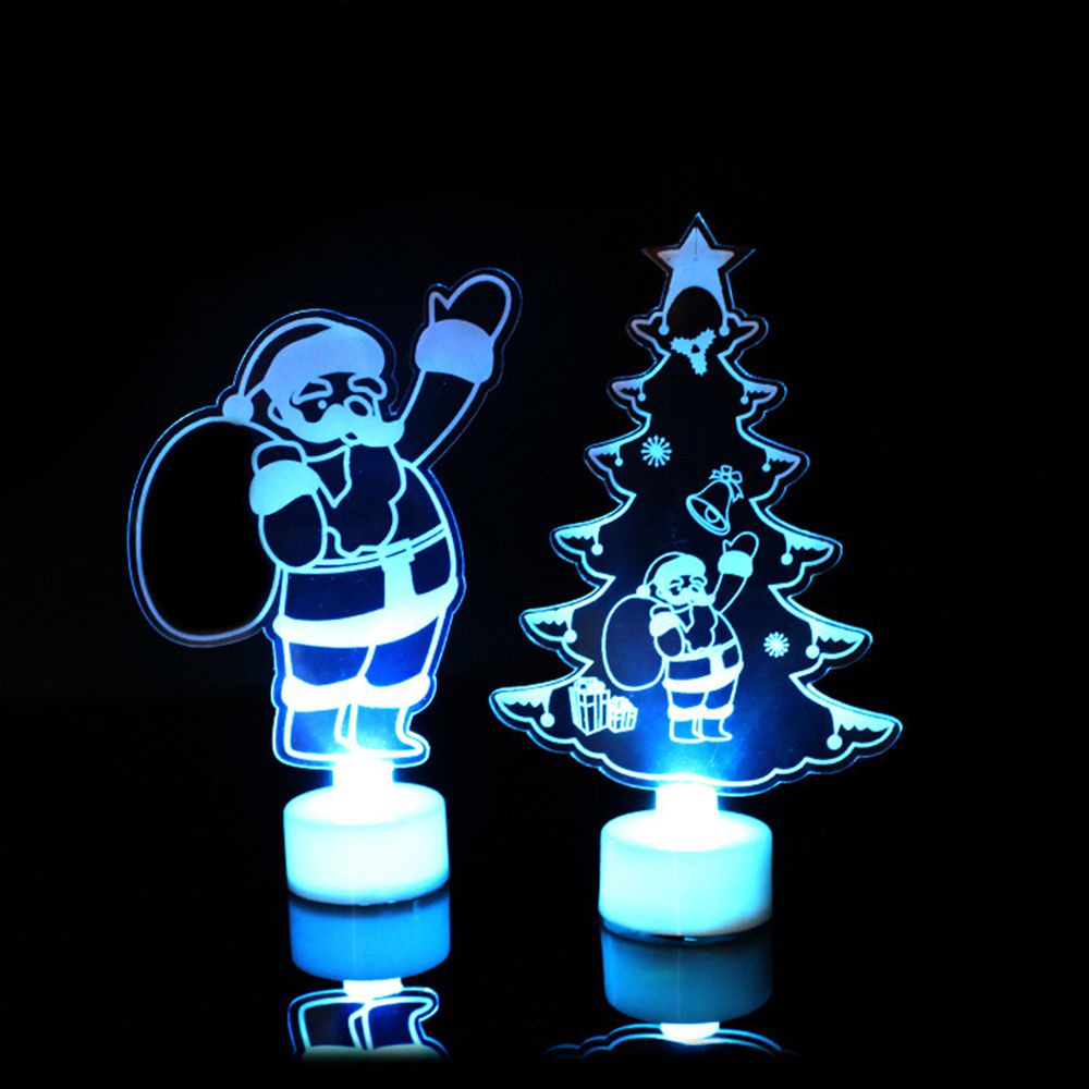 Đèn ngủ hình ông già noel bằng nhựa acrylic trang trí phòng ngủ dễ thương cho bé