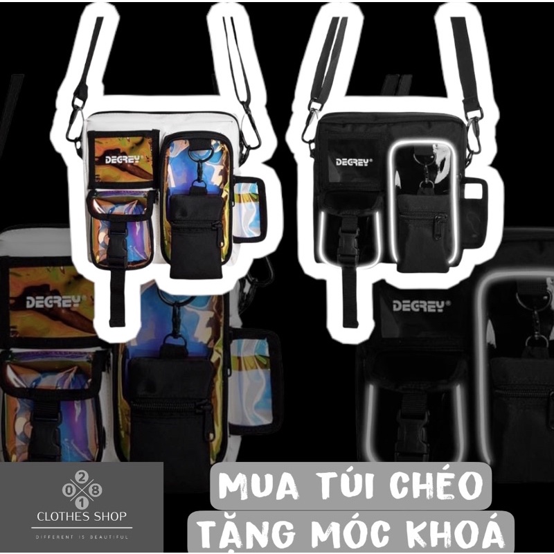 Túi Đeo Chéo Degrey Hologram Cao Cấp 2810 Clothes Shop Phong Cách Unisex Chất Dù Chống Nước | BigBuy360 - bigbuy360.vn