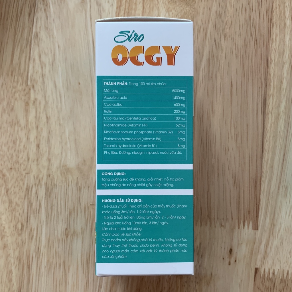 Siro Ocgy tăng đề kháng, giải nhiệt – Giải pháp cho người đề kháng kém, bị nóng miệng, nhiệt miệng, loét miệng