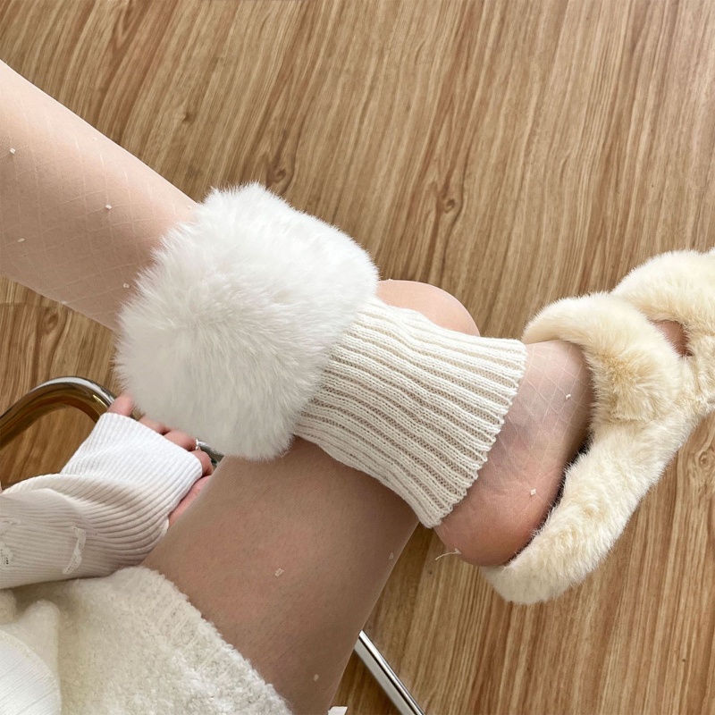 Xixi Vớ Ống Chân Dệt Kim Thời Trang Harajuku Nhật Bản Dễ Thương Ấm Áp Mùa Thu Đông Cho Nữ