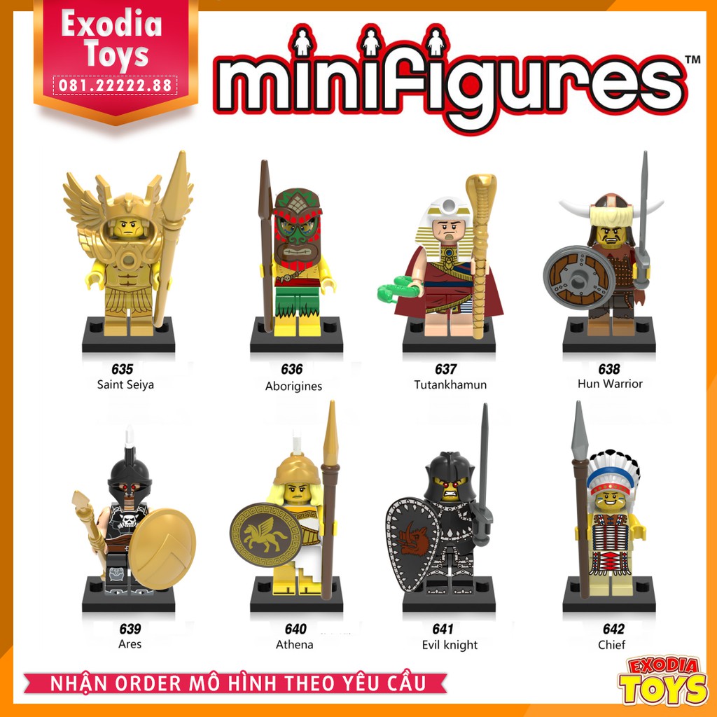 Xếp hình Minifigure Thần Thánh và Hiệp Sĩ Cổ Đại - Đồ Chơi Lắp Ghép Sáng Tạo - X0163