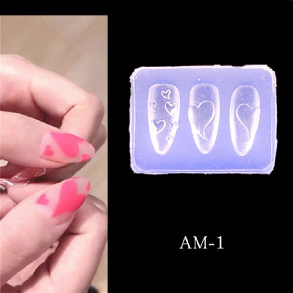 [Hàng mới về] Khuôn trang trí móng tay bằng silicon 3d diy tiện dụng