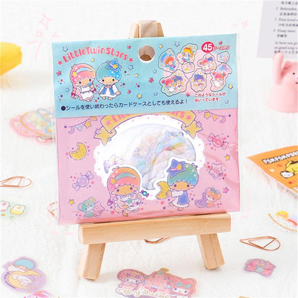 Set 45 Sticker Hoạt Hình Dán Trang Trí Nhật Ký