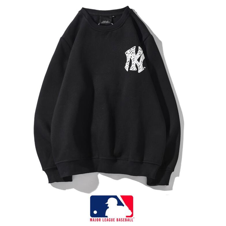 MLB Áo Sweater Vải Cotton Cổ Tròn In Họa Tiết Cá Tính Cho Nam Nữ | BigBuy360 - bigbuy360.vn