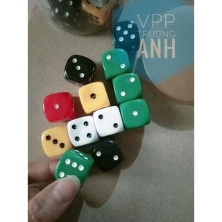 Set 10 viên xúc xắc, xí ngầu nhựa 2 cm