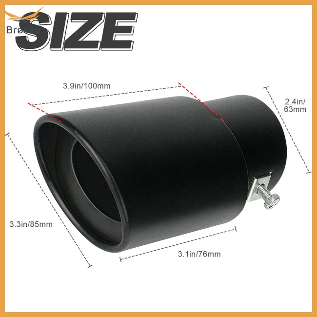 Ống Xả Khí Thải Giảm Thanh Bằng Thép Không Gỉ Nhám Thông Dụng Cho Xe Hơi