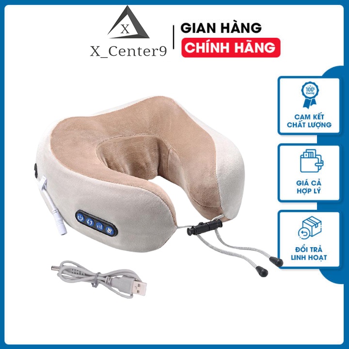 Gối mát xa cổ vai gáy chữ U đa năng - dòng gối massage cổ vai gáy cao cấp 2 phiên bản nhiều chế độ massage cực thích