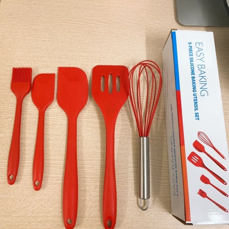 Bộ 5 dụng cụ làm bánh silicon tiện lợi chịu nhiệt cao