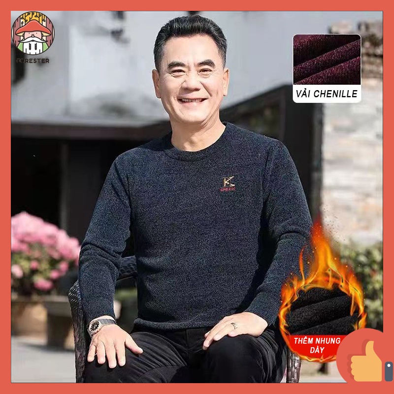 Áo len nam trung niên，Áo len ấm，Quà cho bố và ông