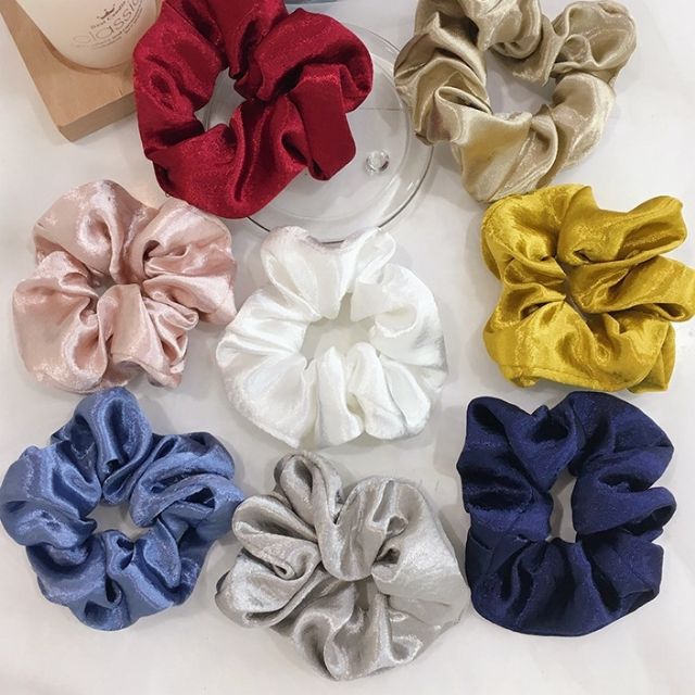 [Mã FABIG5 giảm 5K đơn 50K]_Dây cột tóc vải scrunchies dễ thương nhiều màu