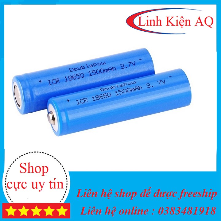 Pin Li-on 18650 dung lương 1500mAh dòng xả 10C