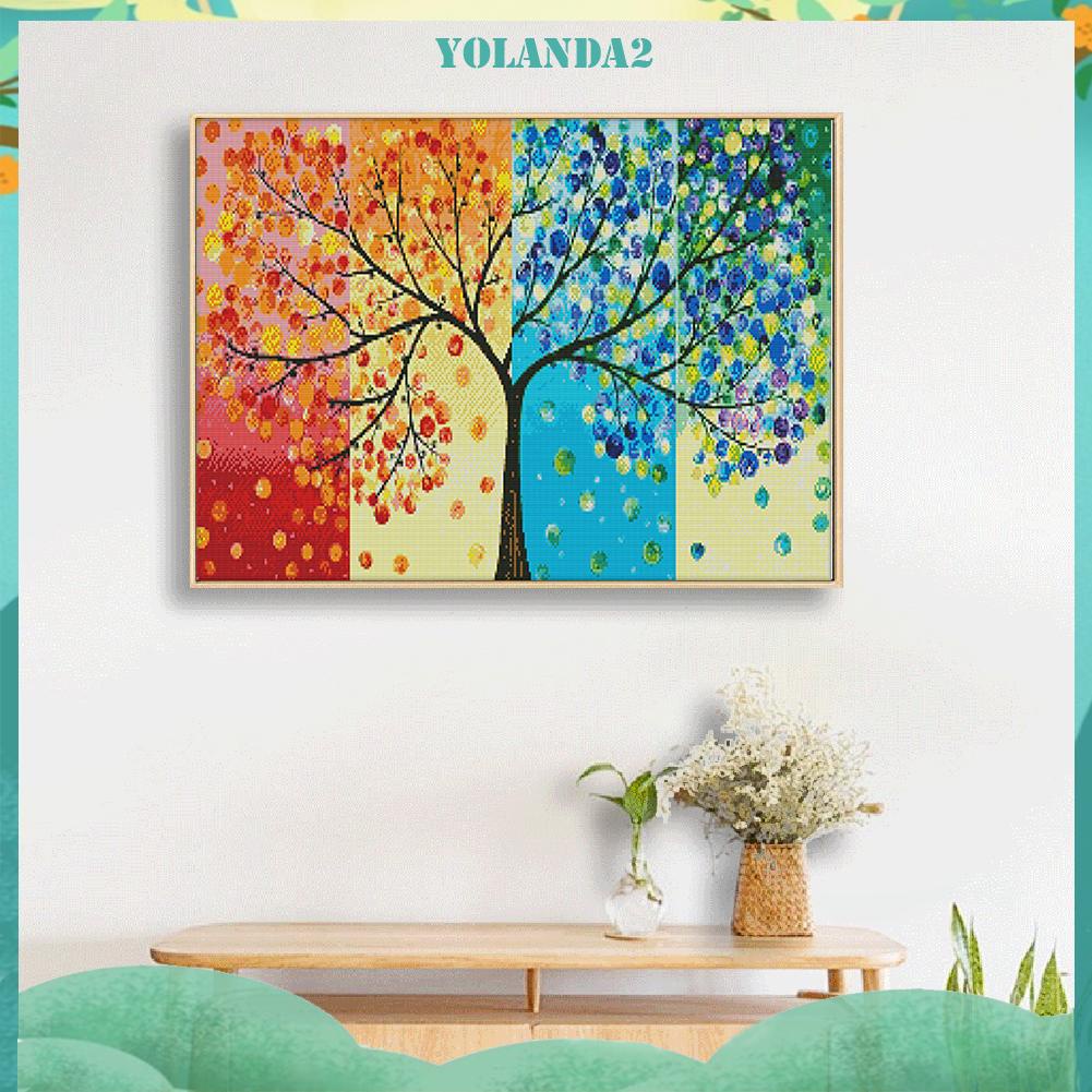 Toàn Bộ Bộ Tranh Thêu Chữ Thập Tự Làm 14CT Hình Cây May Mắn