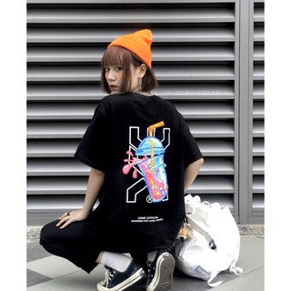 Áo thun boba boba unisex from rộng hot trend vải mềm mịn