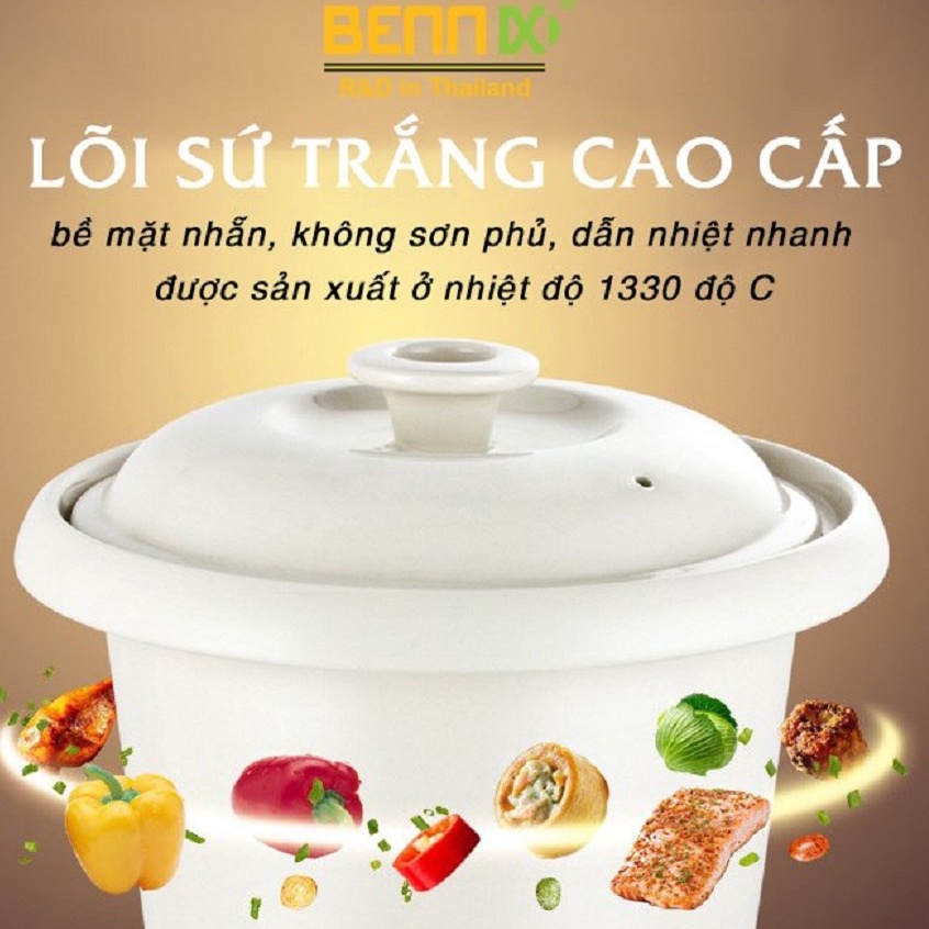 Nồi nấu chậm đa năng Bennix 4L hầm gà nguyên con