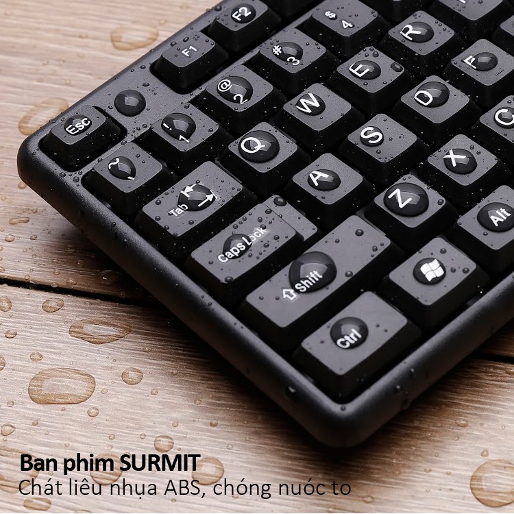 Bộ chuột bàn phím độ phân giải 1200DPI, nhanh nhạy, dùng cho làm việc tại nhà, văn phòng bảo hành 1 năm 8236